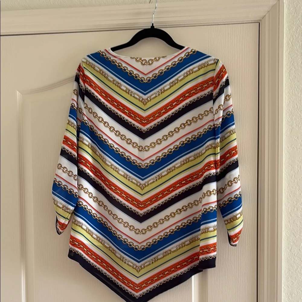 Ruby Rd. Chevron Colorful Chain Pattern Top - Picture 5 of 5